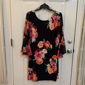 Navy floral J Howard dress 24W